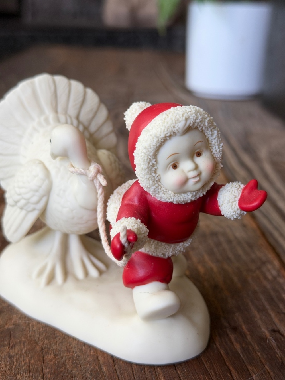 Snowbabies: Babies on the Farm "Run I'll Save You" turkey porcelain figurine